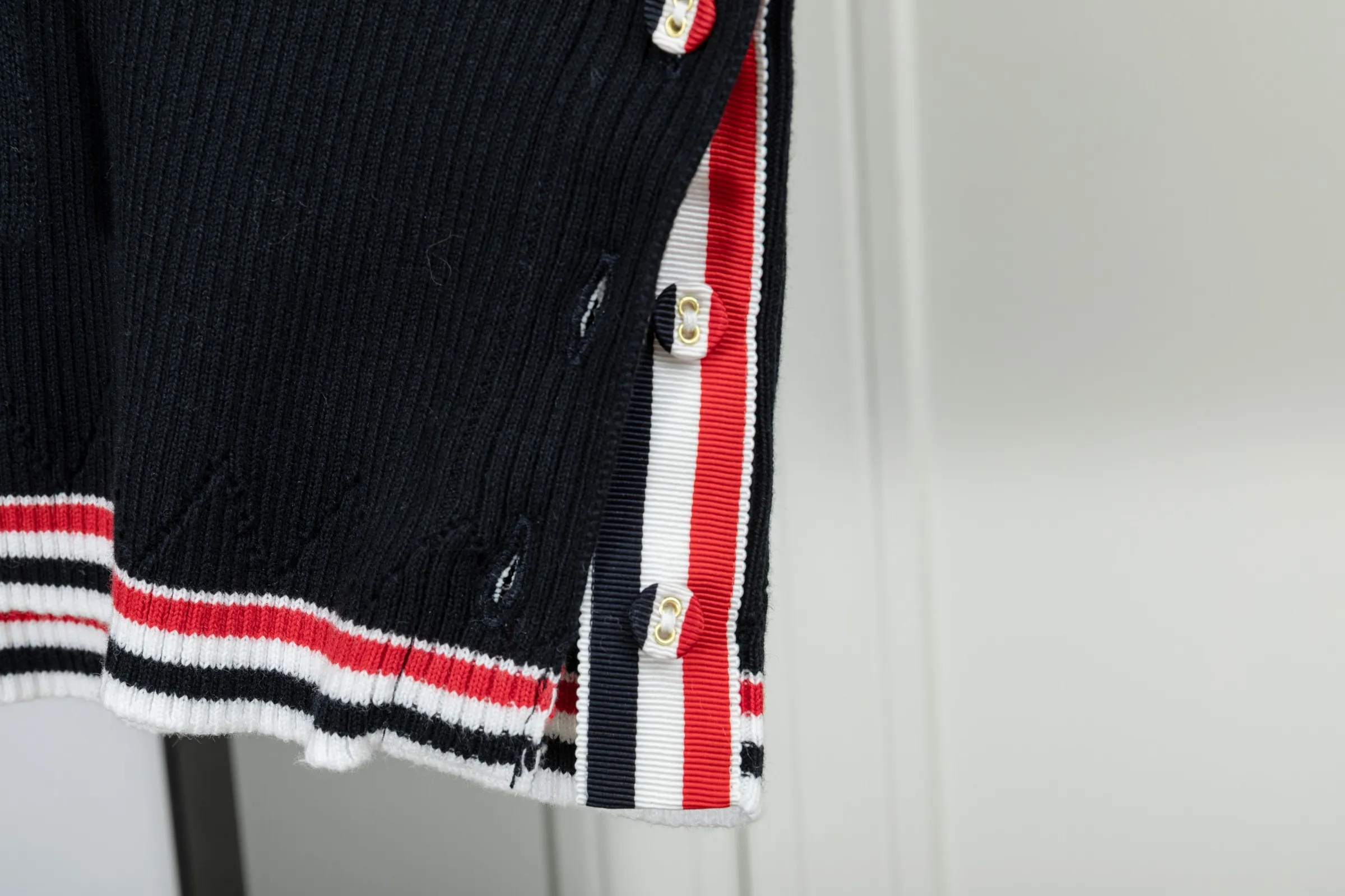 𝑻𝒉𝒐𝒎 𝑩𝒓𝒐𝒘𝒏𝒆 (Original ) Thom Browne: polo 1:1 : White Gray Navy Blue Size：012